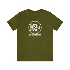 Love People First Tee (White Print)