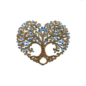 Electric Blue Tree Heart