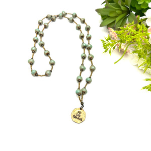 Be the Change Coin Necklace- Seafoam