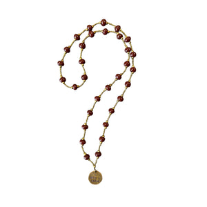 I Have A Dream Coin Necklace- Dark Burgundy