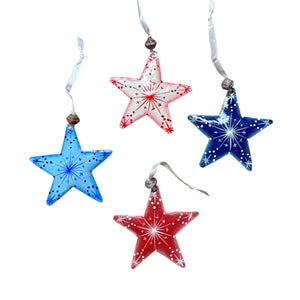 Set of Four Steel Star Ornaments