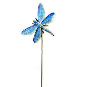 Sweet Blue Dragonfly Garden Stake