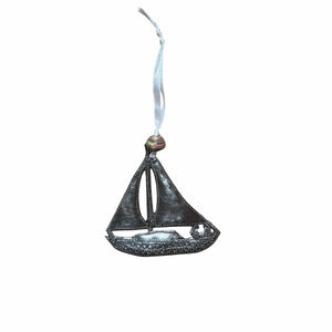 Steel Drum Sailboat Ornament