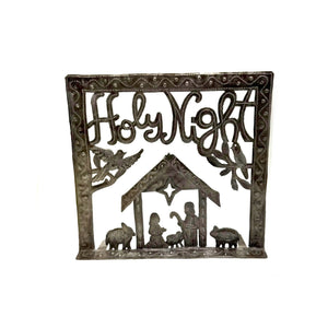 Steel Square Standing Nativity