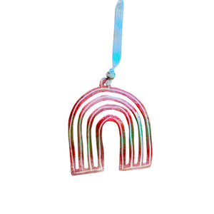 Rainbow Ornament- Red