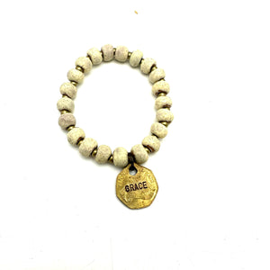 Ceramic Coin Bracelet - Grace