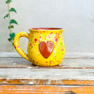 Calliope Heart Mug - Yellow Surprise