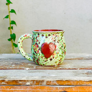 Calliope Heart Mug - Green Garden