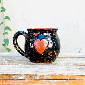 Calliope Heart Mug - Black Explosion