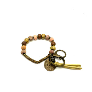 Boho Keychain Bracelet