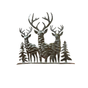 Roodlet Three Reindeer Metal Art