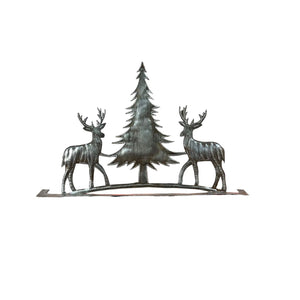 Roodlet Two Reindeer Metal Art