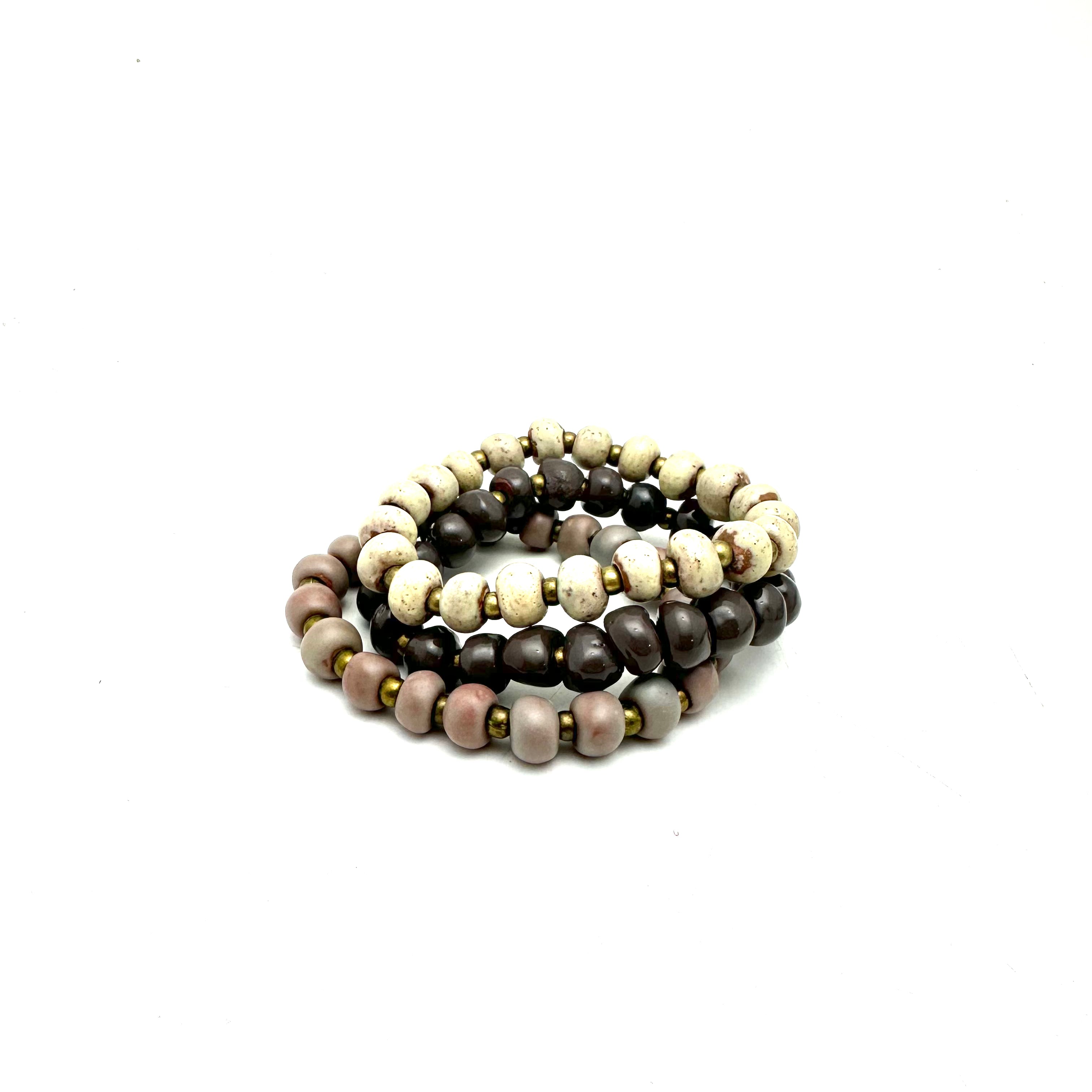 Fairtrade Bracelets | Amor Beaded Bracelet | Bought Beautifully Market Gold