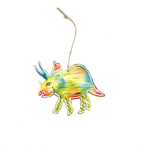 Triceratops Ornament- Painted