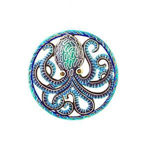 Medium Round Octopus- Blue
