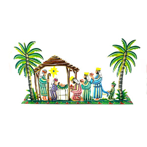 Painted Palm Tree Nativity- Multicolor