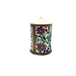 Painted Floral Hanging Lantern