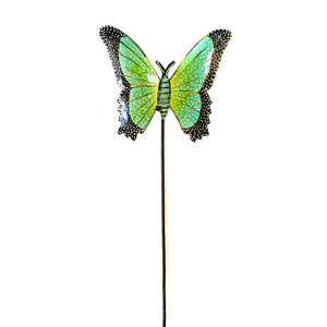 Light Green- Yellow Butterfly Garden Stake