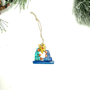 World’s Smallest Nativity Ornament - Blue/ Green