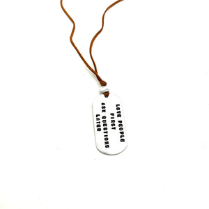 Recycled Aluminum Tag Necklace