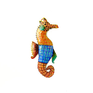 Blue and Orange Seahorse