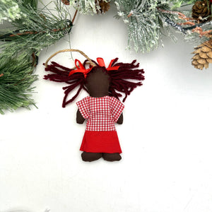 School Uniform Doll Ornament- Red