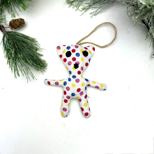 Little Bear Ornament- Dots