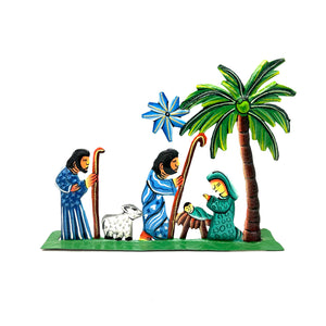 Blue-Green Palm Tree Nativity