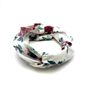 Knot Center Headband- Roses