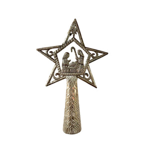 Jumbo Nativity Metal Tree Topper