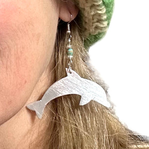Aluminum Dolphin Earring