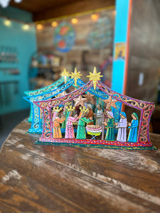 Staff Favorite Turquoise Standing Nativity