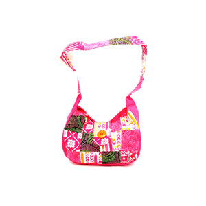 Girl's Patchwork Purse- Bright Pink