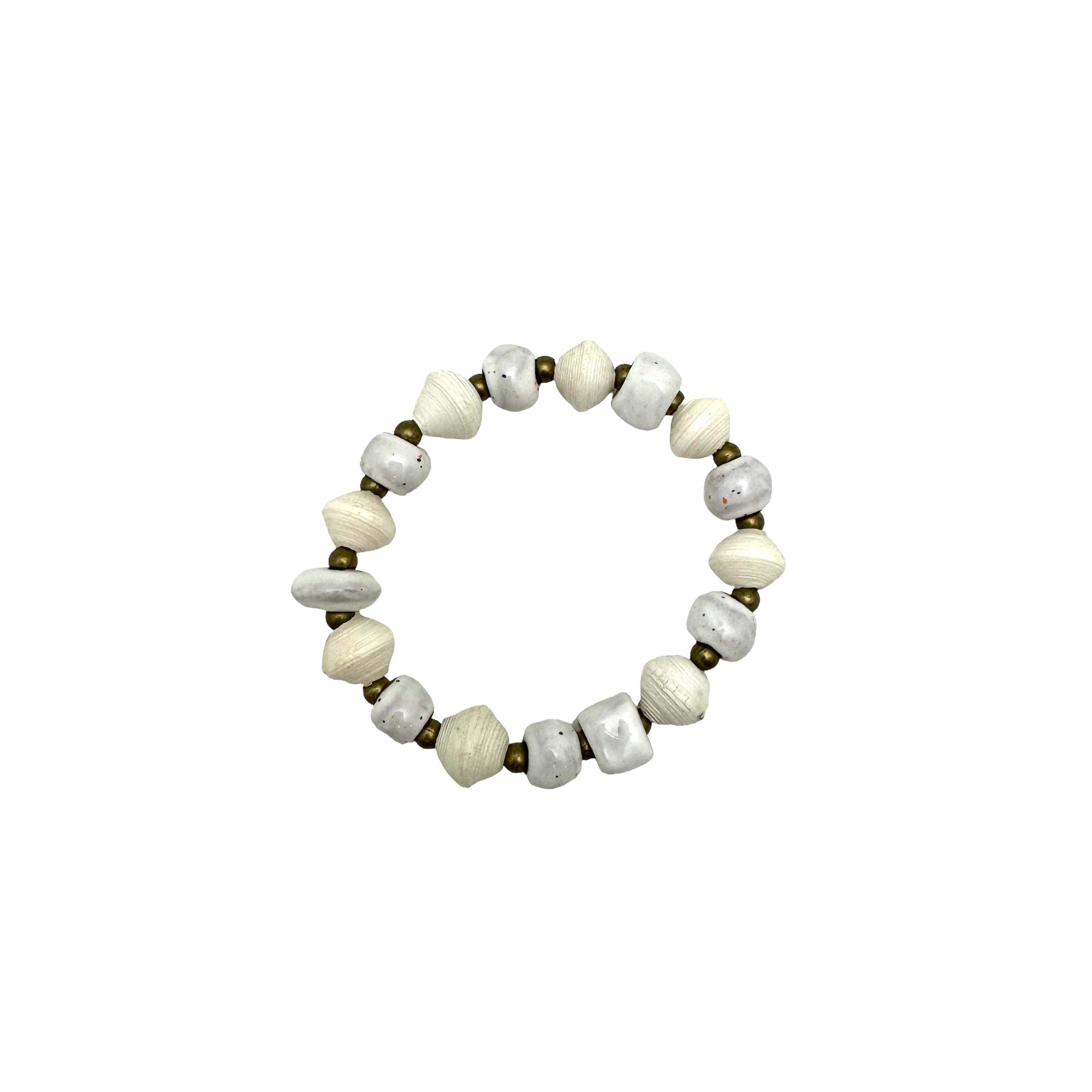 Haitian Signature Bracelet- Bright White – Papillon Marketplace Online