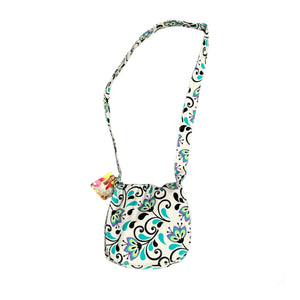 Little Sister Purse- Turquoise Floral