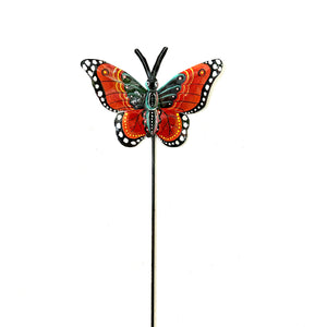 Black and Red Butterfly Garden Stake