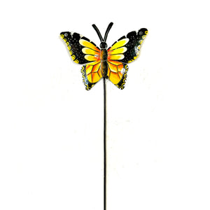 Black and Yellow Butterfly Garden Stake