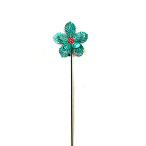Turquoise 3-D Garden Stake 2