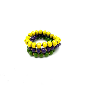 Mardi Gras Bracelet Stack