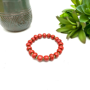 Warm Red Ceramic Bracelet