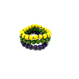 Mardi Gras Bracelet Stack