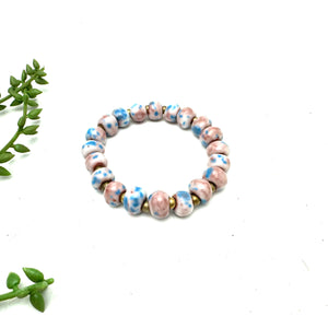 Watercolor Blue Ceramic Bracelet