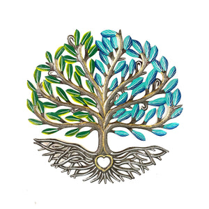 Blue and Green Heart Tree