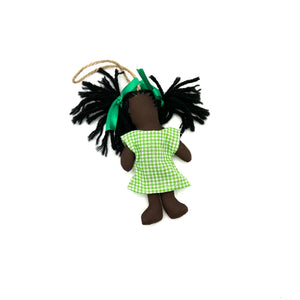 Doll Ornament- Green Dress