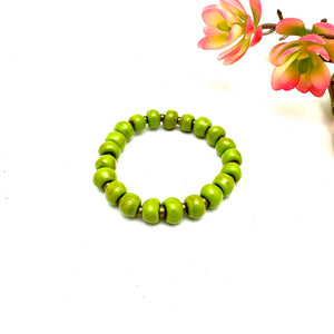 Frog Pond Green Ceramic Bracelet