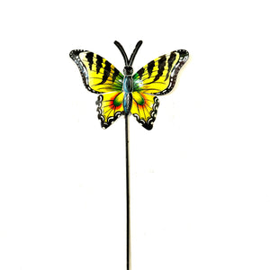 Yellow-Green Butterfly Garden Stake