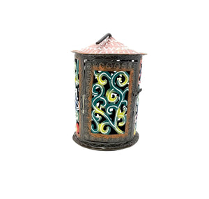 Painted Floral Hanging Lantern