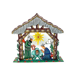 Large Painted Standing Nativity