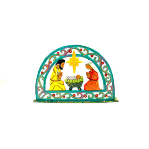 Arched Turquoise Nativity