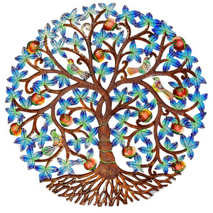Jumbo blue Tree Of Life - Birds And Flowers